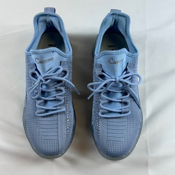 Cuccoo Shoes - Cuccoo Women's Running‎ Slip In NEW Sz. 10 Light Blue Rhinestone